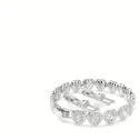 Pulsera Swarovski Angelic Corazones Baño Rodio y Cristales Blancos 5720860