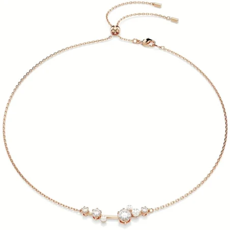 Collar Swarovski Constela Baño Oro Rosa, Cristales Blancos y Perlas 5729504