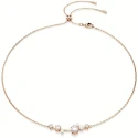 Collar Swarovski Constela Baño Oro Rosa, Cristales Blancos y Perlas 5729504