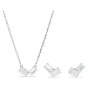 Conjunto Gargantilla y Pendientes Swarovski Mesmera Baño Rodio y Cristales Blancos 5665829