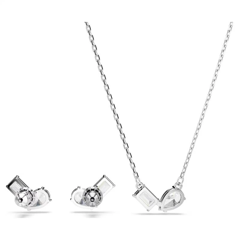 Conjunto Gargantilla y Pendientes Swarovski Mesmera Baño Rodio y Cristales Blancos 5665829