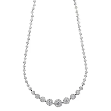 Collar Salvatore Wedding Plata Baño Rodio y Circonitas Blancas 136C0396