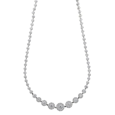 Collar Salvatore Wedding Plata Baño Rodio y Circonitas Blancas 136C0396