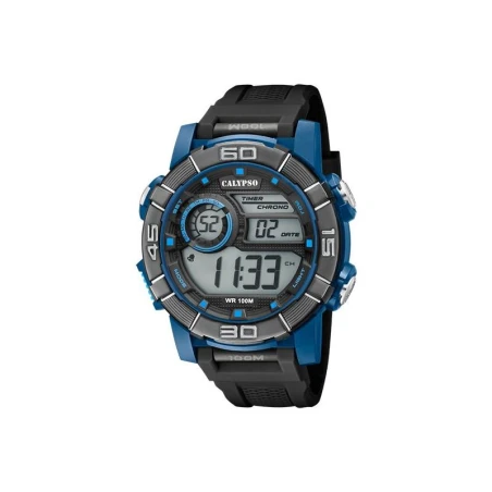 Reloj Calypso Color Splash Negro y Azul Digital Hombre K5818/3