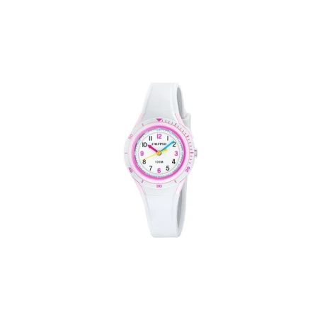 Reloj Calypso My First Watch Blanco y Rosa Niña Analógico K5856/1