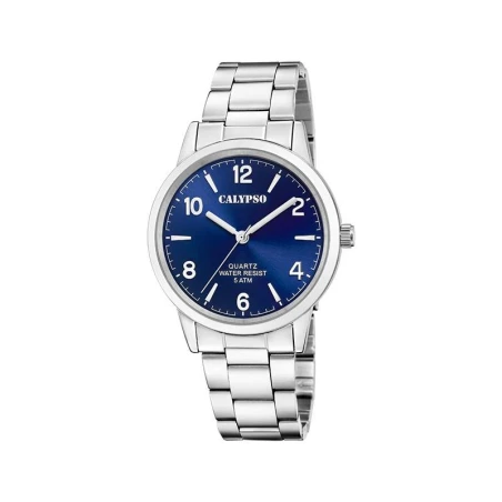 Reloj Calypso Basic Plateado y Azul Analógico Hombre K5858/3
