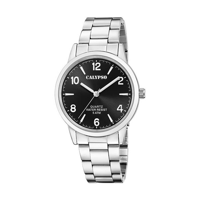 Reloj Calypso Basic Plateado y Negro Analógico Hombre K5858/6