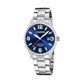 Reloj Calypso Basic Plateado y Azul Analógico Hombre K5860/3