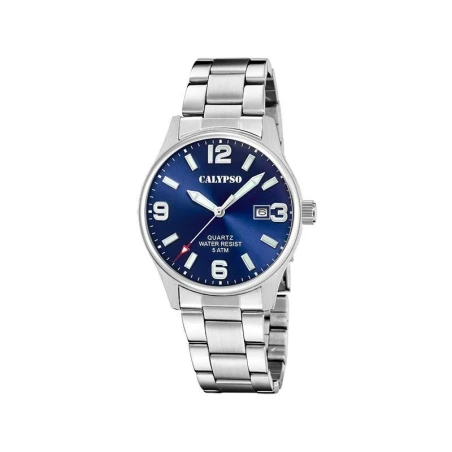Reloj Calypso Basic Plateado y Azul Analógico Hombre K5860/3
