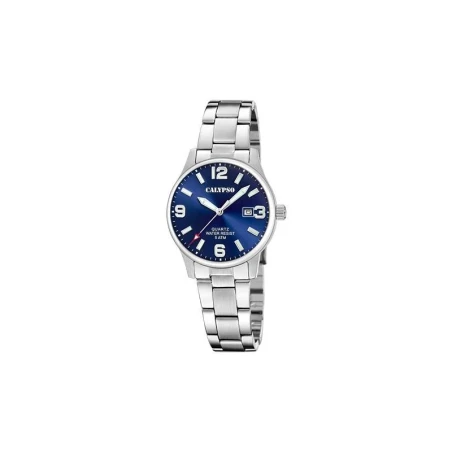 Reloj Calypso Basic Plateado y Azul Analógico Mujer K5861/3