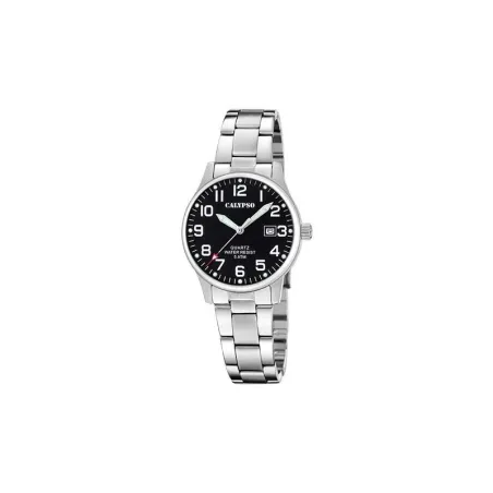 Reloj Calypso Basic Plateado y Negro Analógico Mujer K5861/4