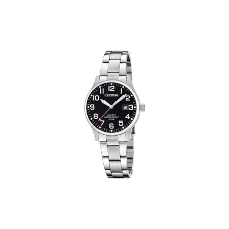 Reloj Calypso Basic Plateado y Negro Analógico Mujer K5861/4