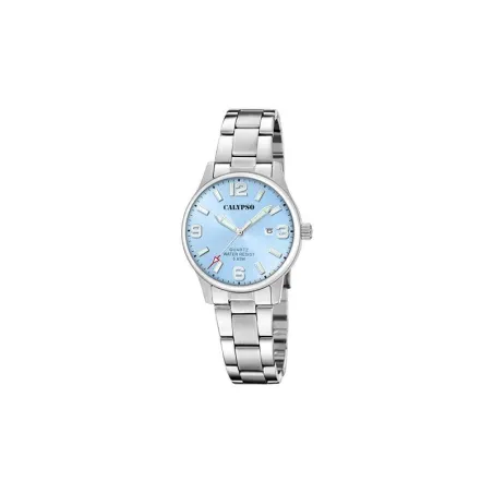 Reloj Calypso Basic Plateado y Azul Celeste Analógico Mujer K5861/6
