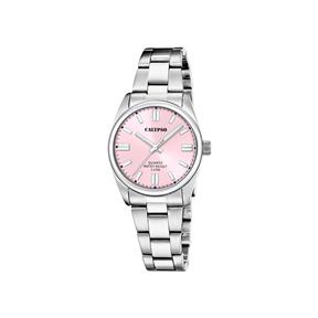 Reloj Calypso Basic Plateado y Rosa Analógico Mujer K5863/5