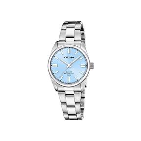 Reloj Calypso Basic Plateado y Azul Celeste Analógico Mujer K5863/6