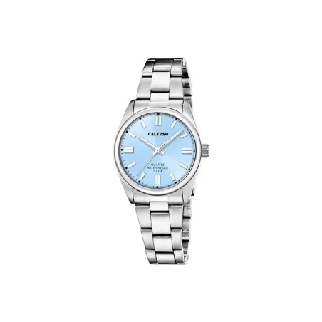 Reloj Calypso Basic Plateado y Azul Celeste Analógico Mujer K5863/6