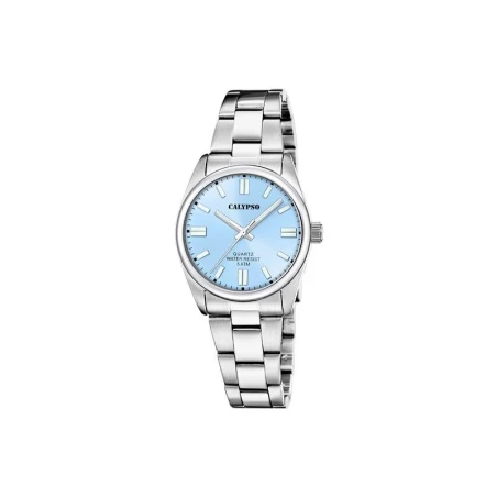 Reloj Calypso Basic Plateado y Azul Celeste Analógico Mujer K5863/6