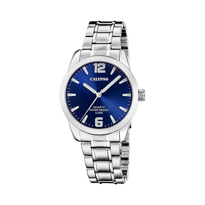 Reloj Calypso Basic Plateado y Azul Analógico Hombre K5866/3