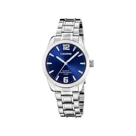 Reloj Calypso Basic Plateado y Azul Analógico Hombre K5866/3