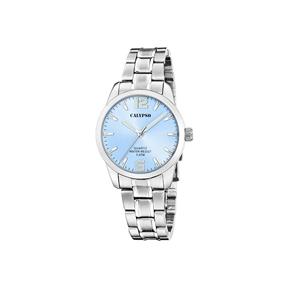 Reloj Calypso Basic Plateado y Azul Celeste Analógico Mujer K5867/6