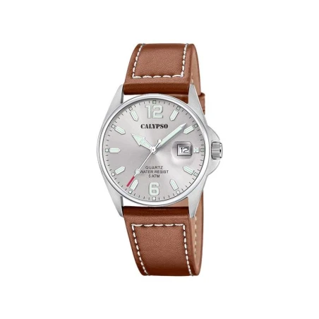 Reloj Calypso Basic Plateado y Marrón Analógico Hombre K5870/2