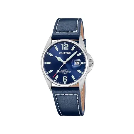 Reloj Calypso Basic Plateado y Azul Analógico Hombre K5870/3