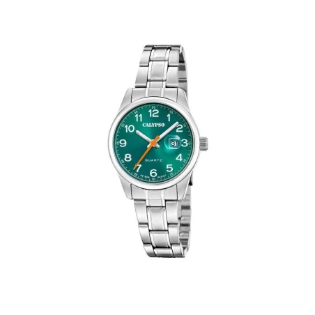 Reloj Calypso Basic Plateado y Verde Analógico Mujer K5873/5