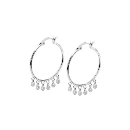 Pendientes Lotus Silver Aro Plata y Circonitas Blancas LP3725-4/1