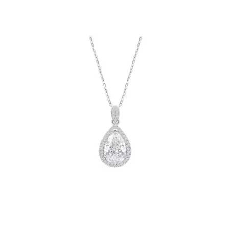 Gargantilla Lotus Silver Colors Plata y Cristal Blanco Pera LP3789-1/1
