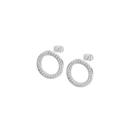 Pendientes Lotus Style Bliss Círculos Acero y Circonitas Blancas LS2320-4/1