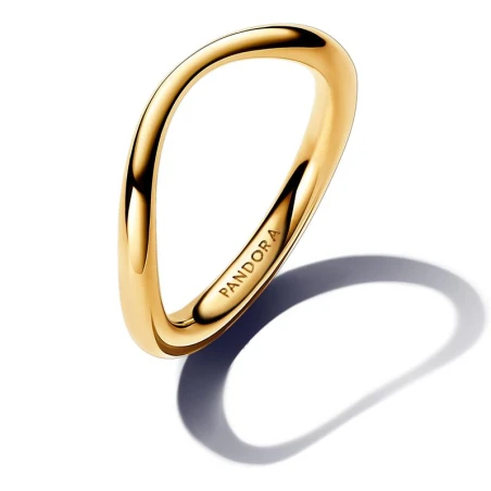 Anillo Pandora Banda Forma Orgánica Baño Oro 163314C00