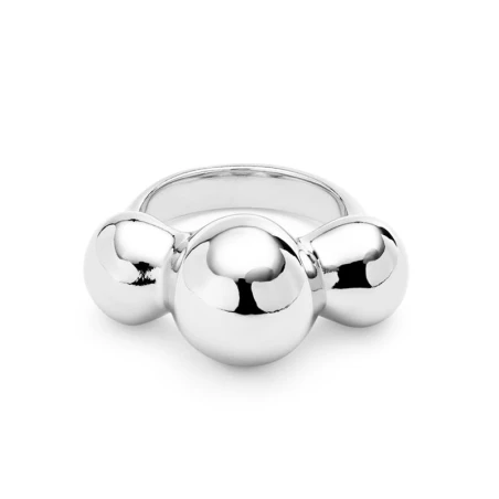 Anillo UNOde50 Ser Intrépida Bolas Baño Plata ANI0844MTL000