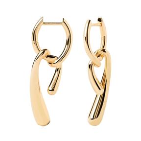 Pendientes PdPaola Twist Plata Baño Oro AR01-D27-U