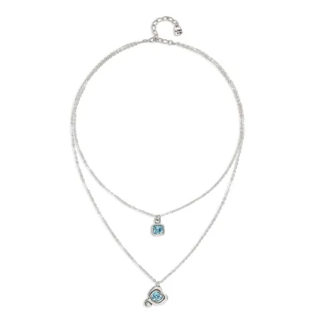Collar UNOde50 Ser Expresiva Corazón Baño Plata y Cristales Azules Facetados COL2002AZCMTL0U