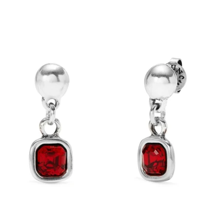 Pendientes UNOde50 Ser Expresiva Baño Plata y Cristal Rojo Facetado PEN0998ROJMTL0U