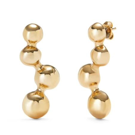 Pendientes UNOde50 Ser Intrépida Bolas Baño Oro PEN0999ORO0000U