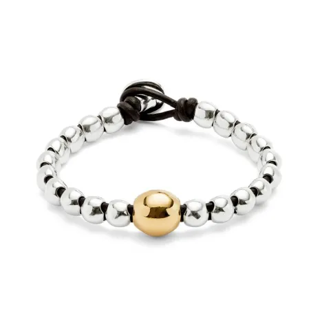 Pulsera UNOde50 Ser Intrépida Bolas Baño Plata y Oro PUL2523OROMTL0M