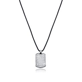 Colgante Viceroy Fashion Air Piel Negra y Acero Inoxidable 75093C01000