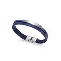 Pulsera Viceroy Fashion Air Hombre Piel Azul y Acero Inoxidable 15083P01013