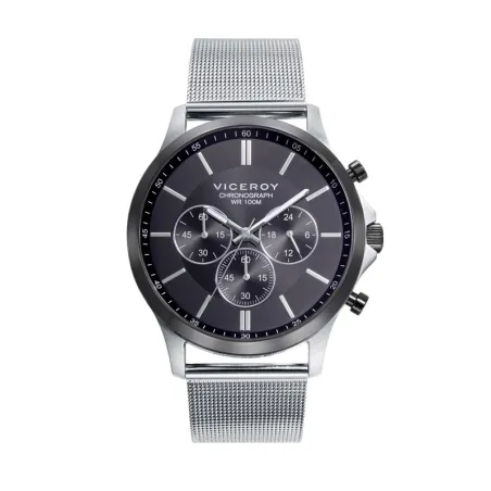Reloj Viceroy Chrono Hombre Plateado y Negro Cronógrafo 401291-57