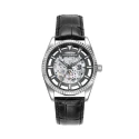 Reloj Viceroy Chic Hombre Piel Negra y Acero Plateado Automático 42445-17