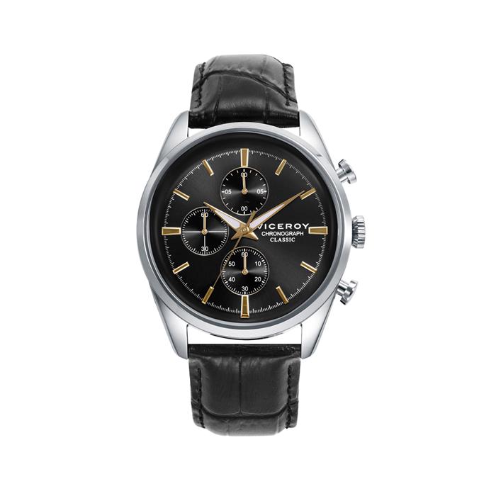 Reloj Viceroy Heat Negro, Plateado y Dorado Cronógrafo Hombre 401379-17