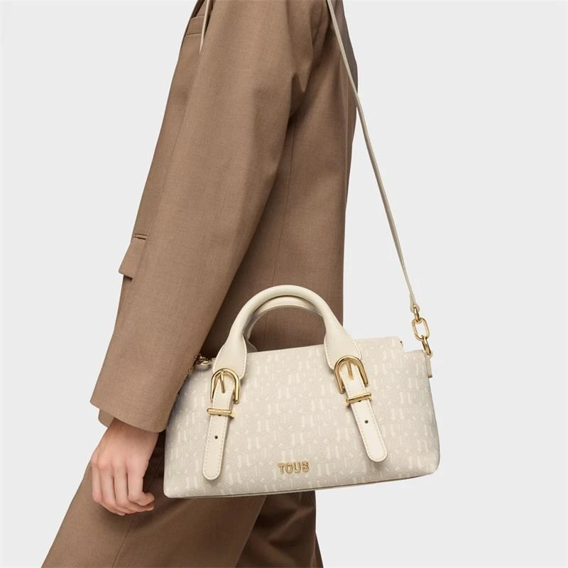 Bolso bowling TOUS Buckles Silhouette Beige Mediano 2002201501