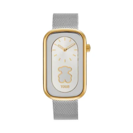 Reloj Tous Watches T-Band Club Malla Acero Plateado y Dorado Silueta Oso Mujer 3000140700