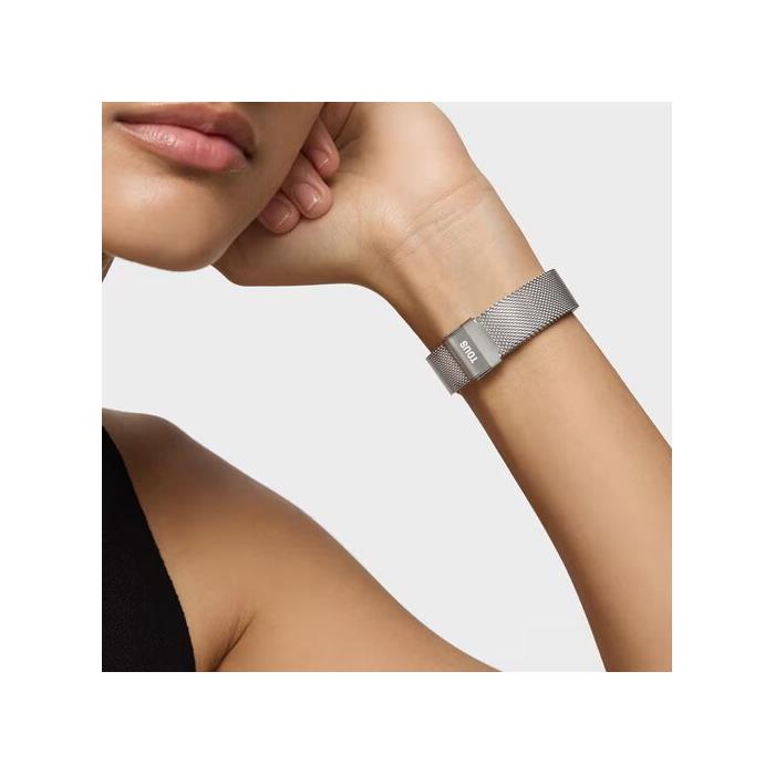 Reloj Tous Watches T-Band Club Malla Acero Plateado y Rosado Silueta Corazón Mujer 3000140800