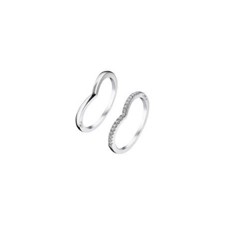 Anillo Lotus Silver Corazones Plata y Circonitas LP1992-3/112