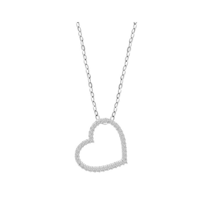 Gargantilla Lotus Silver Corazón Plata y Circonitas Blancas LP3670-1/1