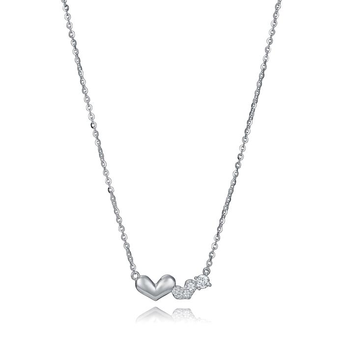 Gargantilla Viceroy Fashion Corazones Plata Baño Rodio y Circonitas 9146C000-30
