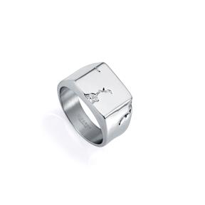 Anillo Viceroy Fashion Sello Agrietado Acero Hombre 15165A02400