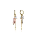 Pendientes Viceroy Fashion Chic Acero Baño Oro, Piedras Nturales y Perlas  14158E01017